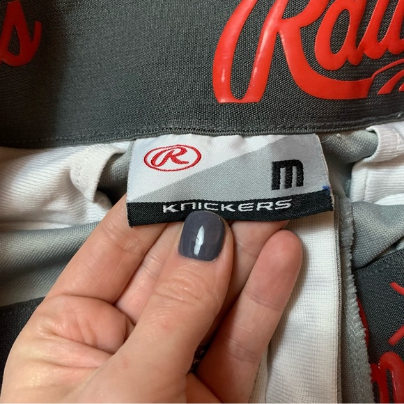 Rawlings | Gray with red piping baseball knickers | sz M - Picture 7 of 14